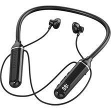 Tastech TB04 Boyun Askılı Dijital Göstergeli Bluetooth Kulaklık 100 Saat Müzik Dinleme Sport Headphone