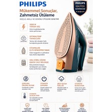 Philips 3000 W Güç, 70 G/dk Sürekli Buhar, 240 G Şok Buhar Azur 8000 Optimaltemp Teknolojisi ile Kumaşa Göre Isı Ayarı Özelliğine Sahip Buharlı Ütü