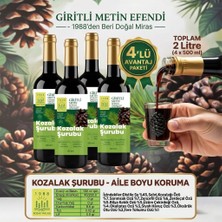 4 x 500 ml Kozak Kozalak Vakfı Şurubu Giritli Metin Efendi