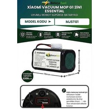 Bataryabank Mi Vacuum Mop G1 2in1 Essential (Mjstg1) Uyumlu Robot Süpürge Bataryası 14.4V 3200MAH Li-Ion Yedek Pil