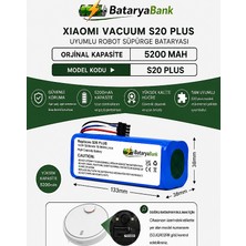 Bataryabank Xiaomi Vacuum S20 Plus Uyumlu Robot Süpürge Bataryası 14.4V 5200MAH Li-Ion Orijinal Kapasite Yedek Pil