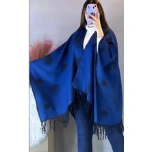 ALDAIYR Kadın Kışlık Çift Taraflı Panço Omuz 140X140