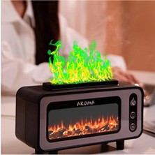 Tastech Retro Şömine Görünüm Oda Hava Nemlendirici Buhar Makinesi Aroma Terapi Difüzör 200 ml Humidifier