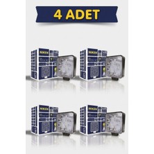 Arvonx 4 Adet Nıken Calısma Lambası Eco Kare 9 Ledlı