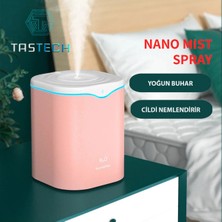 Tastech 2 Litre Oda Hava Nemlendirici Humudifier Aroma Therapy Koku Buhar Makinesi Pembe