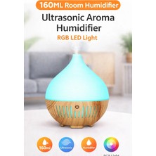 Tastech 160ML Mini Oda Hava Nemlendirici Ultrasonic Aroma Humudifier Rgb LED Işıklı Buhar Makinesi Koyu