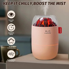 Tastech 280ML Mini Oda Hava Nemlendirici Volkanik Alev Görsel LED Işıklı Buhar Makinesi