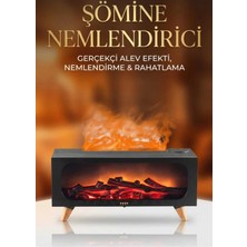 Tastech 3D Şömine Görünümlü Oda Hava Nemlendirici Rgb LED Işıklı Buhar Makinesi Humudifier Aroma Dıffuser