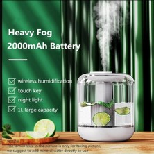 Tastech Şarjlı Oda Hava Nemlendirici Sessiz Çalışan Buhar Makinesi 1 Litre Humudifier Beyaz