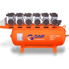GAP Kompresör Sessiz ve Yağsız Hava Kompresörü 300 Lt 9 Hp