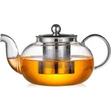 Empressco Şeffaf Cam Demlik 400 Ml, Çelik Süzgeç ile Şık ve Kullanışlı