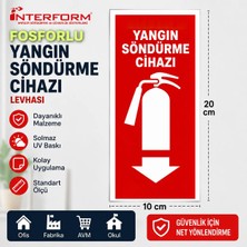 İnterform Fosforlu Yangın Söndürme Cihazı Levhası
