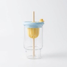 Bienca Pipetli Bardak 450 ml – Demleme Sepetli & Kapaklı | Soğuk Çay, Detoks & Kahve Kupası