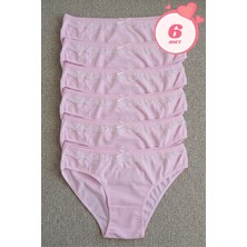 Mataş Kadın 6'lı Paket Dantel Detaylı Pamuklu Bikini Külot Esnek Iz Yapmaz Yumuşak Iç Çamaşırı