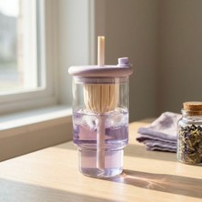 Bienca Pipetli Bardak 450 ml – Demleme Sepetli & Kapaklı | Soğuk Çay, Detoks & Kahve Kupası