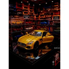 Oyuncak Sahili Mercedes Amg Gt Diecast Koleksiyon Model Çekbırak Orjnal Metal Araba Kapılar Açılır 11.8 cm Metalic Sarı