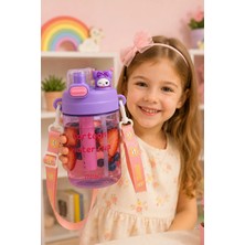 M&B Water Bottle M&B 750 ml Çocuk Matarası Mor Renkli BPA İçermeyen Plastik ve Hafif Tasarım