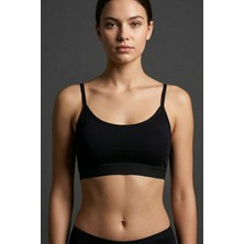 Mataş Kadın Ince Ip Askılı Pedli Pamuklu Büstiyer Crop Bralette