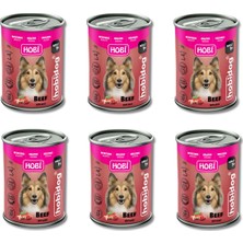 Biftekli Yetişkin Köpek Konservesi 400 gr Hobidog 1x6 Adet