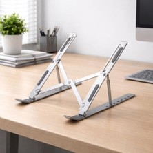 Balance Life Notebook Standı 2in1 Katlanabilir Taşınabilir Folding Alüminyum Dizüstü Bilgisayar Standı Açısı Ayarlanabilir 7 Kademeli
