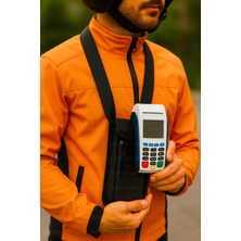 Motobros Motosiklet Kurye Pos Cihazı Taşıma Çantası Su Geçirmez Telefon Kılıflı Ergonomik