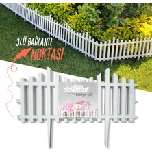 Morpanya Dekoratif Bahçe Çiti Plastik Malzemeden Üretilmiş 59X39X26 cm Beyaz Koruma Paneli