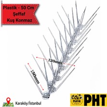Platin Hırdavat Kuş Konmaz Plastik  50CM Şeffaf 10 Adet