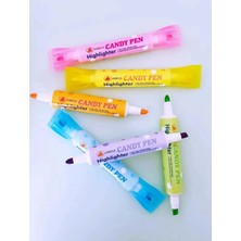 zufigo Candy Şeker Şekilli Çift Taraflı Canlı Renkler Fosforlu Kalem Seti
