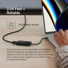 Balance Life USB Type-C 2.5 GB Ethernet Adaptörü, Usb, Thunderbolt 3 ve 4, Lan Ağ Adaptörü, MacBook Pro/air, iPad Pro, Xps, Surface ve Diğer Usb-C Aygıtlarıyla Uyumlu