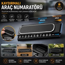 3b Trend Kaydırmalı Fosforlu Araç Telefon Numaratörü Gizlenebilir Otopark Torpido Üstü Numaratör
