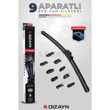Drs Tuning 9 Aparatlı Oto Cam Sileceği 60 cm 24 Inç Universal A+ Kalite