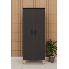 Asra Trend Modern 2 Kapaklı Çok Amaçlı Mutfak Banyo Dolabı %100 MDF Erzak Kiler Dolabı FD02