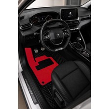 Peugeot Siyah 8d Deri Tam Kaplama Havuzlu Oto Paspas + Kırmızı Eva Çift Koruma Seti