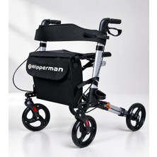 Karagül Lüks Rollatör Hasta Yürüteçi / Frenli /çantalı /sırt Dayama Arkalıklı / Katlanabilir / 130 kg Taşıma Kapasitesi / 8 kg  Ağırlık