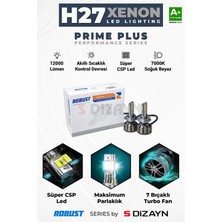 Drs Tuning S-Dizayn Prime Plus H27 LED Xenon / 45W / 12000 Lm / 7000K A+ Kalite
