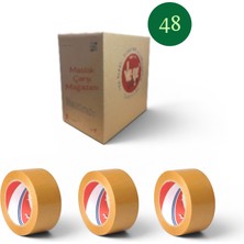 Maslak Çarşı Koli Bandı Taba 45MM x 100M Fil Vege 48'li Koli