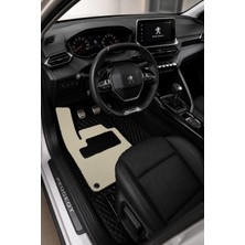 Peugeot Siyah 8d Deri Tam Kaplama Havuzlu Oto Paspas + Bej Eva Çift Koruma Seti