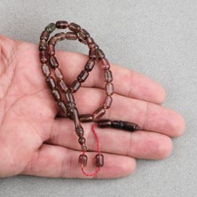 Lapisdo Sıkma Kehribar Kapsül Kesim Sistemli Bilek Boy 5X8MM Tesbih Mürdüm