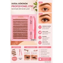 Ocean Takma Kirpik Seti 240 Adet Kahverengi Kirpik, Kirpik Cımbızı, Eyeliner Yapıştırıcı