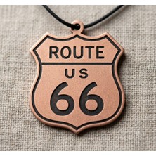 Yerlikaya Bakır Route Us 66 Sembol Saf Bakır Kolye