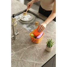 Kitchen Life Myclean 3 Adet Sepetli Petek Dokulu Bulaşık Süngeri Sihirli Pratik Sünger