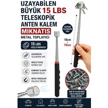 Dünya Magnet 15 Lbs Uzayabilen Teleskopik Mıknatıs Metal Toplayıcı Anten Kalem Manyetik El Aleti