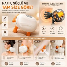 Tastech Isıtmalı El Şekilli Taşınabilir Şarjlı Masaj Cihazı- Insan Eli Hissi Veren Boyun, Sırt , Omuz , Bacak Masaj Cihazı Masaj Aleti Taşınabilir Kablosuz Yoğurmalı Masaj Cihazı Parmaklı Masaj Aleti