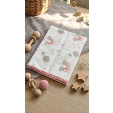 Berço Baby %100 Pamuklu Piko Kenarlı Bebek Müslin Örtü & Pike 80 X90 cm