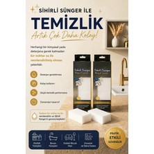 Kitchen Life 4'lü Çok Amaçlı Sihirli Sünger Silgi Sünger Toz Ustası Temizlik Leke Çıkarıcı