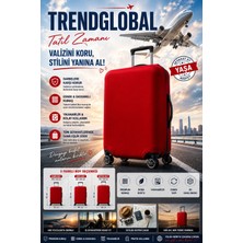 Trend Global Valiz Bavul Koruyucu Kılıfı Kırmızı