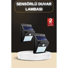 AyrStore Bahçe Aydınlatma Sensörlü Güneş Enerjili Duvar Lambası 40 LED Işık