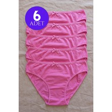 Kadın 6'lı Paket Pamuklu Bikini Külot Esnek Yumuşak Iz Yapmaz Iç Çamaşırı
