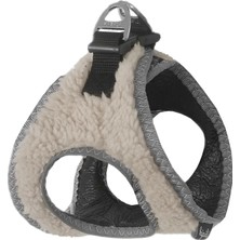 AyrStore Üç Kilitli Kürklü Kedi Köpek Göğüs Tasması 20-24 cm -Small