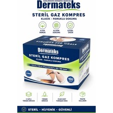 Dermateks Steril Kompres 7,5×7,5cm 4 Kat 100'LÜ (8 Paket)
